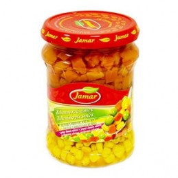PEAS WITH CARROTS AND CORN...